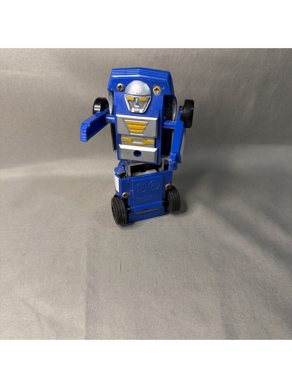Vintage DASHBOTS Police Car Transforming Robot Figure, Rare Upright 1985